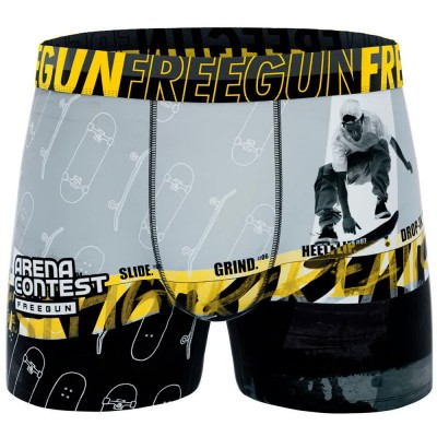 боксерки,мъжко,бельо,freegun,arena,contest,boxers,grey,(grey,black,yellow)
