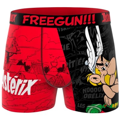 боксерки,мъжко,бельо,freegun,astérix,boxers,red,(red,black,white)