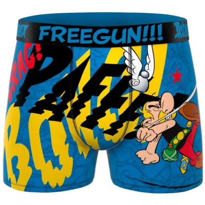 боксерки,мъжко,бельо,freegun,astérix,paff,boxers,blue,(blue,yellow,multicolor)