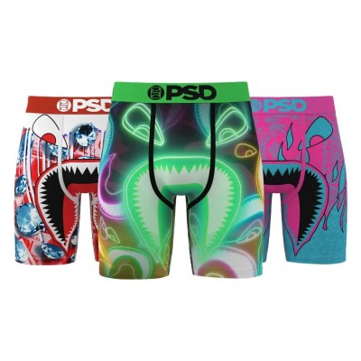 боксерки,мъжко,бельо,psd,warface,surge,boxers,3,units,multicolor,(green,pink,blue,multicolor)