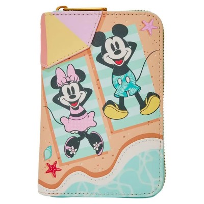 портфейли,и,портмонета,loungefly,mickey,&,minnie,beach,fun,wallet,multicolor,(multicolor)