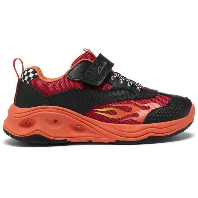 обувки,мъжки,маратонки,дамски,маратонки,clarks,shoes,gleam,go,wide,slip,on,trainers,red,(black,red)
