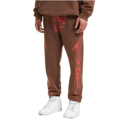 анцуг,мъжки,панталони,дамски,панталони,thug,life,ink,sweat,pants,brown,(brown)