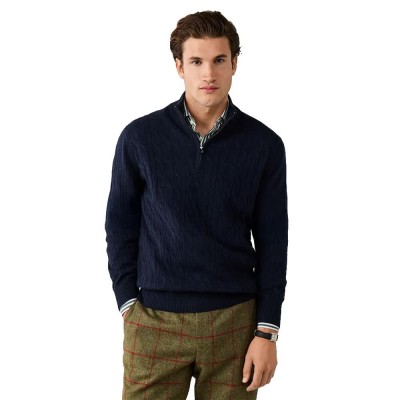 блуза,мъжки,пуловери,дамски,пуловери,hackett,hm7000251,half,zip,sweater,blue,(old,navy)