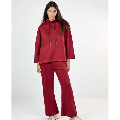 панталони,мъжки,панталони,дамски,панталони,gisela,wide,leg,pants,red,(maroon)