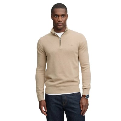 блуза,мъжки,пуловери,дамски,пуловери,superdry,prep,essential,half,zip,sweater,beige,(beige,marl)