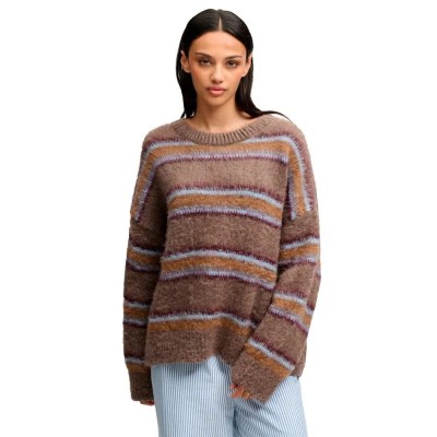 блуза,мъжки,пуловери,дамски,пуловери,superdry,slouchy,brushed,stripe,sweater,brown,(brown,burgundy,blue,stripe)