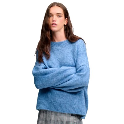 блуза,мъжки,пуловери,дамски,пуловери,superdry,slouchy,brushed,sweater,blue,(easter,egg,blue)