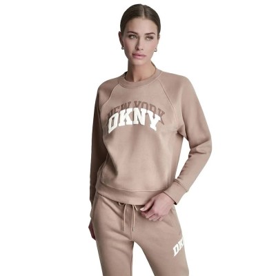 тениска,мъжки,тениски,дамски,тениски,dkny,dp6t1755,long,sleeve,t,shirt,beige,(woodsmoke)