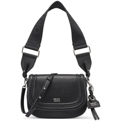 чанта,за,през,рамо,всички,чанти,dkny,nia,mid,shoulder,bag,black,(black,silver)