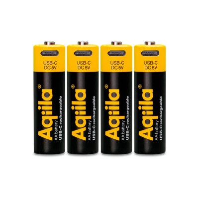 батерии,aqiila,aa,aa,rechargeable,batteries,clear,(black,orange)