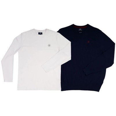 тениска,мъжки,тениски,дамски,тениски,the,time,of,bocha,ri1clogo,ri1jcaja,long,sleeve,t,shirt,white,blue,(white,navy)