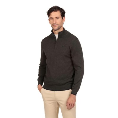 блуза,мъжки,пуловери,дамски,пуловери,the,time,of,bocha,ri1jcrema,half,zip,sweater,grey,(dark,grey)