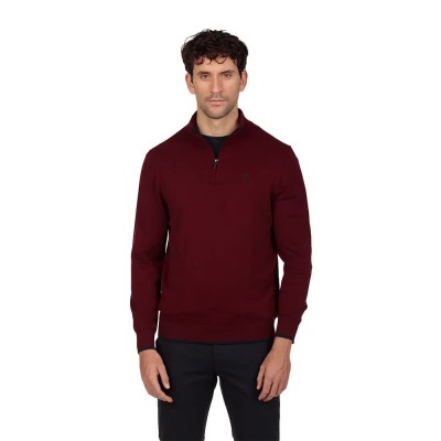 блуза,мъжки,пуловери,дамски,пуловери,the,time,of,bocha,ri1jcrema,half,zip,sweater,red,(maroon)