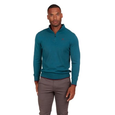 блуза,мъжки,пуловери,дамски,пуловери,the,time,of,bocha,ri1jcrema,half,zip,sweater,blue,(ocean)
