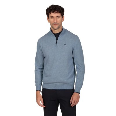 блуза,мъжки,пуловери,дамски,пуловери,the,time,of,bocha,ri1jcrema,half,zip,sweater,blue,(sky,blue)