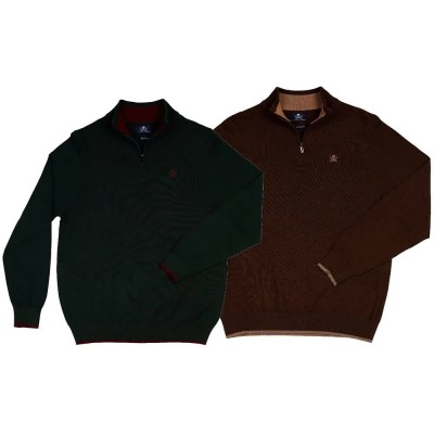 блуза,мъжки,пуловери,дамски,пуловери,the,time,of,bocha,ri1jcrema,half,zip,sweater,2,units,green,brown,(green,bottle,brown)