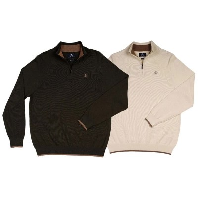 блуза,мъжки,пуловери,дамски,пуловери,the,time,of,bocha,ri1jcrema,half,zip,sweater,2,units,beige,green,(hunter,green,natural)