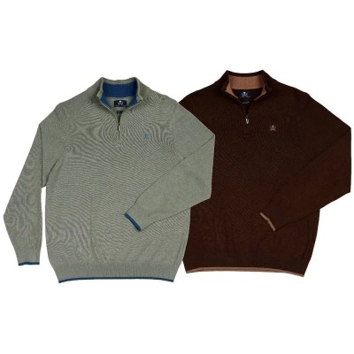 блуза,мъжки,пуловери,дамски,пуловери,the,time,of,bocha,ri1jcrema,half,zip,sweater,2,units,multicolor,(mint,brown)