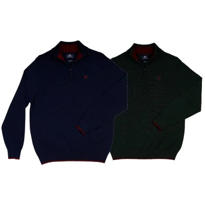 блуза,мъжки,пуловери,дамски,пуловери,the,time,of,bocha,ri1jcrema,half,zip,sweater,2,units,green,blue,(navy,green,bottle)