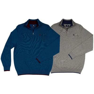 блуза,мъжки,пуловери,дамски,пуловери,the,time,of,bocha,ri1jcrema,half,zip,sweater,2,units,multicolor,(ocean,medium,grey)