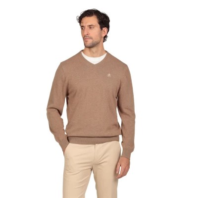 блуза,мъжки,пуловери,дамски,пуловери,the,time,of,bocha,ri1jpico,v,neck,sweater,beige,(camel)