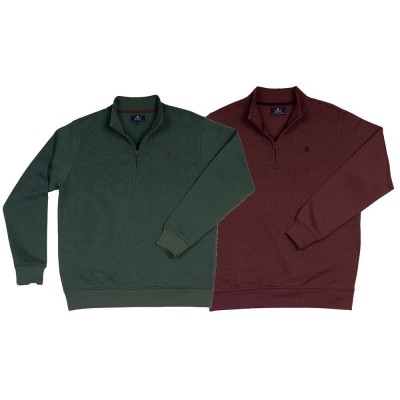 блуза,мъжки,пуловери,the,time,of,bocha,ri1s02,half,zip,sweatshirt,2,units,multicolor,(green,burgundy)