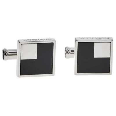 бижутерия,montblanc,mb111305,cufflinks,silver,black