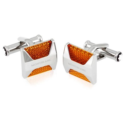 бижутерия,montblanc,mb116652,cufflinks,silver,orange