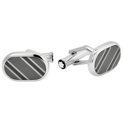 бижутерия,montblanc,mb116659,cufflinks,silver,black