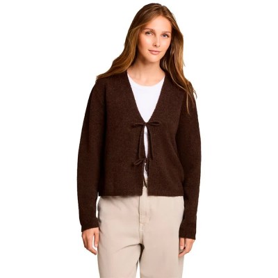 жилетка,мъжки,пуловери,дамски,пуловери,tom,tailor,1053343,cardigan,brown,(cool,dark,brown,melange)