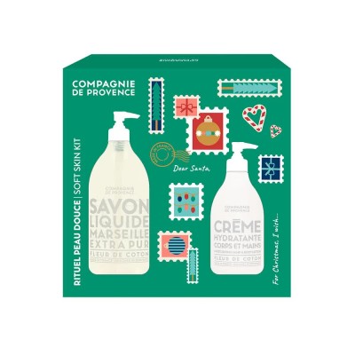 хигиена,тяло,compagnie,de,provence,extra,pur,cotton,duo,shower,gel,clear,(white,black)