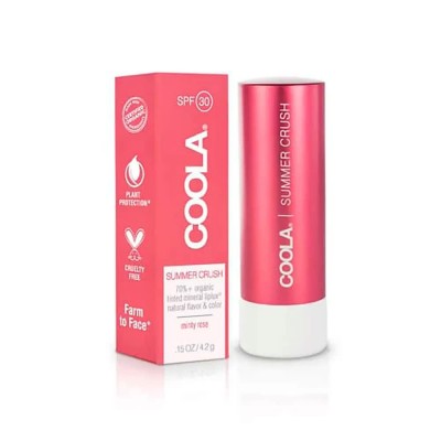 козметика,за,защита,от,слънце,coolpets,mineral,liplux,summer,crush,spf30,lip,balm,red,(pink,coral)
