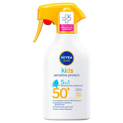 козметика,за,защита,от,слънце,nivea,kids,sensitive,spf50+,sunscreen,250,ml,white,(blue,yellow)