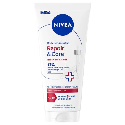 хигиена,тяло,nivea,repair,&,care,body,and,hair,lotion,200,ml,clear,(white,blue)