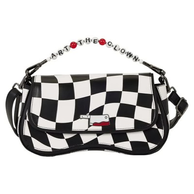 чанта,за,през,рамо,всички,чанти,loungefly,terrifier,art,the,clown,checkered,shoulder,bag,white,black,(black,white)