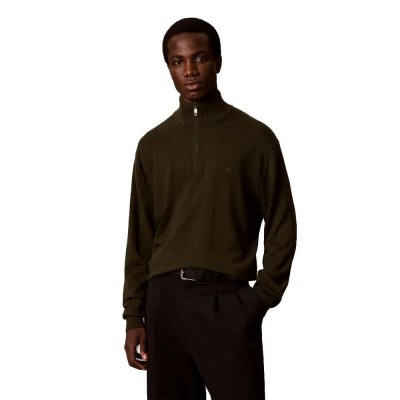 блуза,мъжки,пуловери,дамски,пуловери,calvin,klein,lv04ld318g,half,zip,sweater,green,(olive,night)