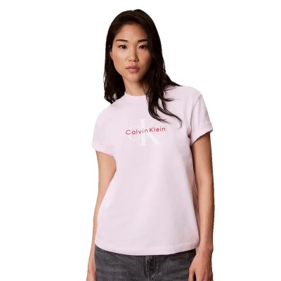 тениска,мъжки,тениски,дамски,тениски,calvin,klein,jeans,hero,classic,monologo,short,sleeve,t,shirt,pink,(crystal,blush)