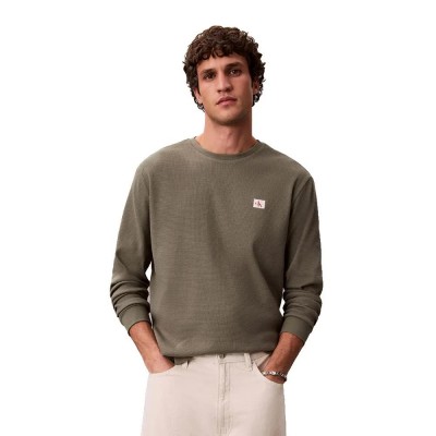 тениска,мъжки,тениски,дамски,тениски,calvin,klein,jeans,lv040em217,long,sleeve,t,shirt,grey,(dusty,olive)