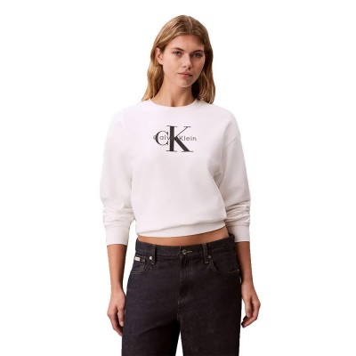 блуза,дамски,блузи,calvin,klein,jeans,lv047b234g,sweatshirt,black,(bright,white)