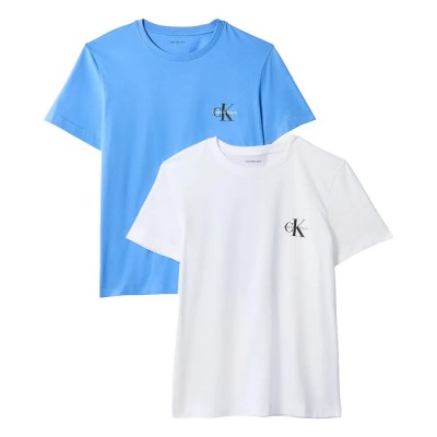 тениска,мъжки,тениски,дамски,тениски,calvin,klein,jeans,lv047c905g,short,sleeve,t,shirt,2,units,white,blue,(bright,white,marina)