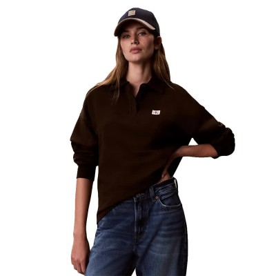 блуза,дамски,блузи,calvin,klein,jeans,lv047g230g,sweatshirt,brown,(dark,coffee)