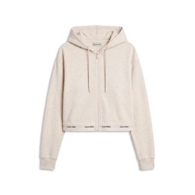 блуза,дамски,блузи,calvin,klein,jeans,lv047g252g,full,zip,sweatshirt,beige,(vanilla,heather)