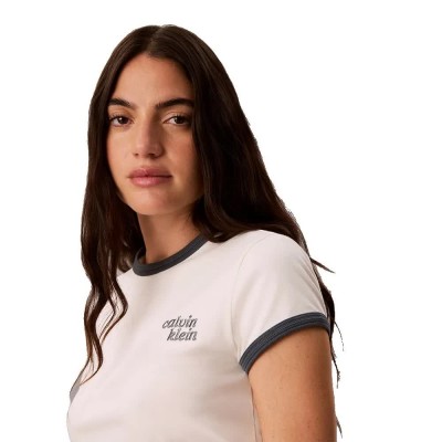 тениска,мъжки,тениски,дамски,тениски,calvin,klein,jeans,lv047g803g,short,sleeve,t,shirt,white,(tofu)
