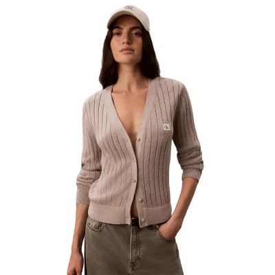 жилетка,мъжки,пуловери,дамски,пуловери,calvin,klein,jeans,lv047h305g,cardigan,brown,(oatmeal,melange)