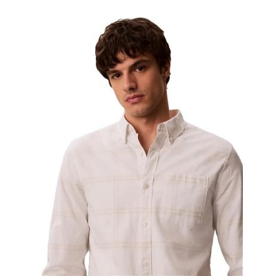 риза,с,дълъг,ръкав,дамски,ризи,мъжки,ризи,calvin,klein,jeans,lv04rg106g,long,sleeve,shirt,beige,(tofu)