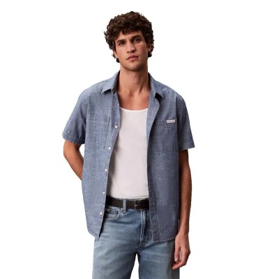 риза,с,къс,ръкав,дамски,ризи,мъжки,ризи,calvin,klein,jeans,lv04rg114g,short,sleeve,shirt,blue,(blue,descent)