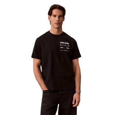 тениска,мъжки,тениски,дамски,тениски,calvin,klein,jeans,lv04rh826g,short,sleeve,t,shirt,black,(black)