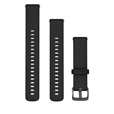електро,garmin,quick,release,18,mm,silicone,strap,refurbished,silver,(black,slate,gray)