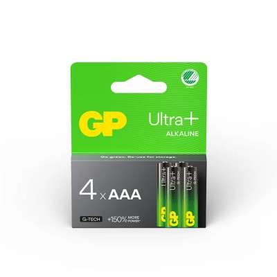 батерии,gp,batteries,ultra,plus,24au,lr03,alkaline,batteries,4,units,clear,(gold,black)